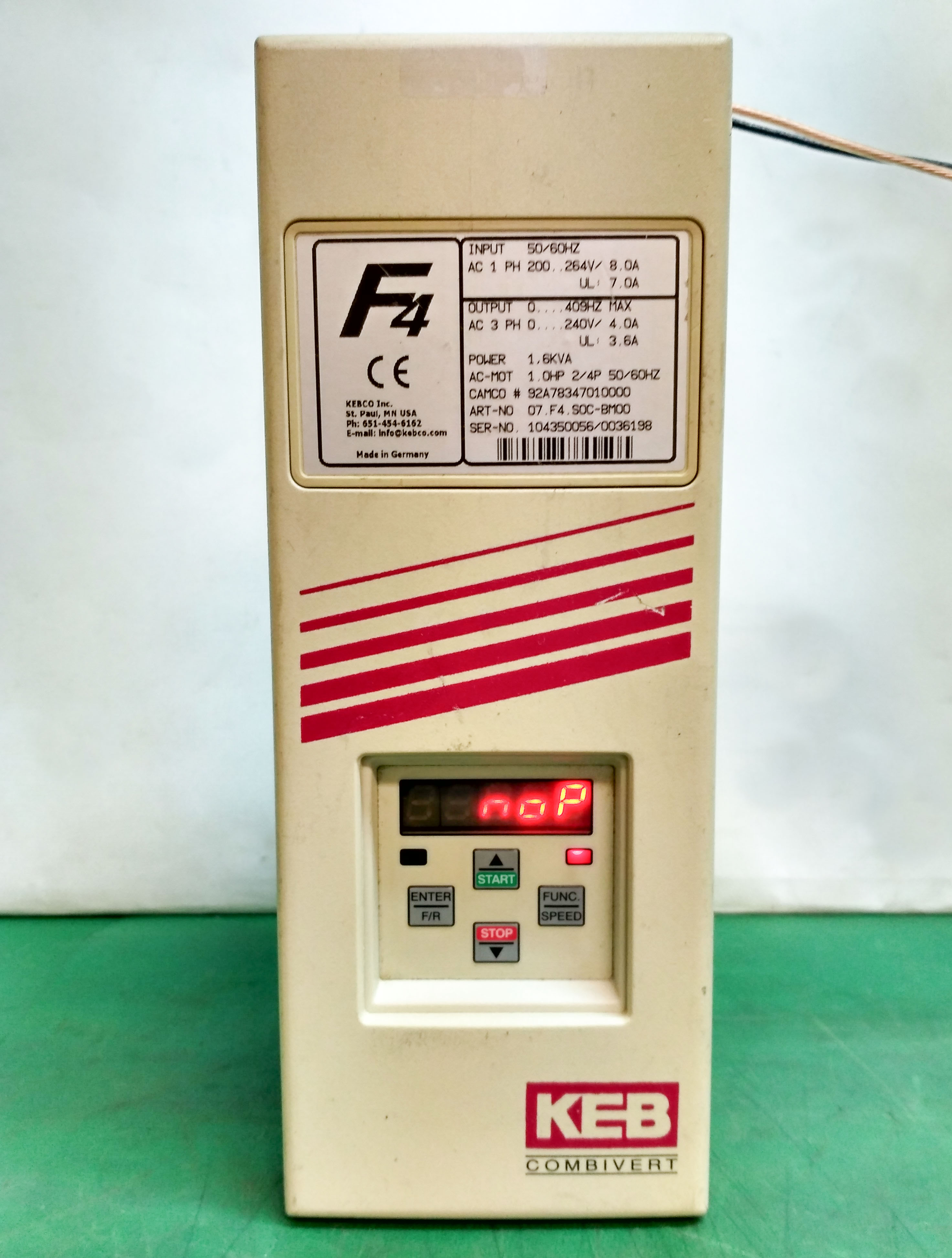 専用4 10572 KEB COMBIVERT FREQUENCY CONVERTER E167544 | eBay